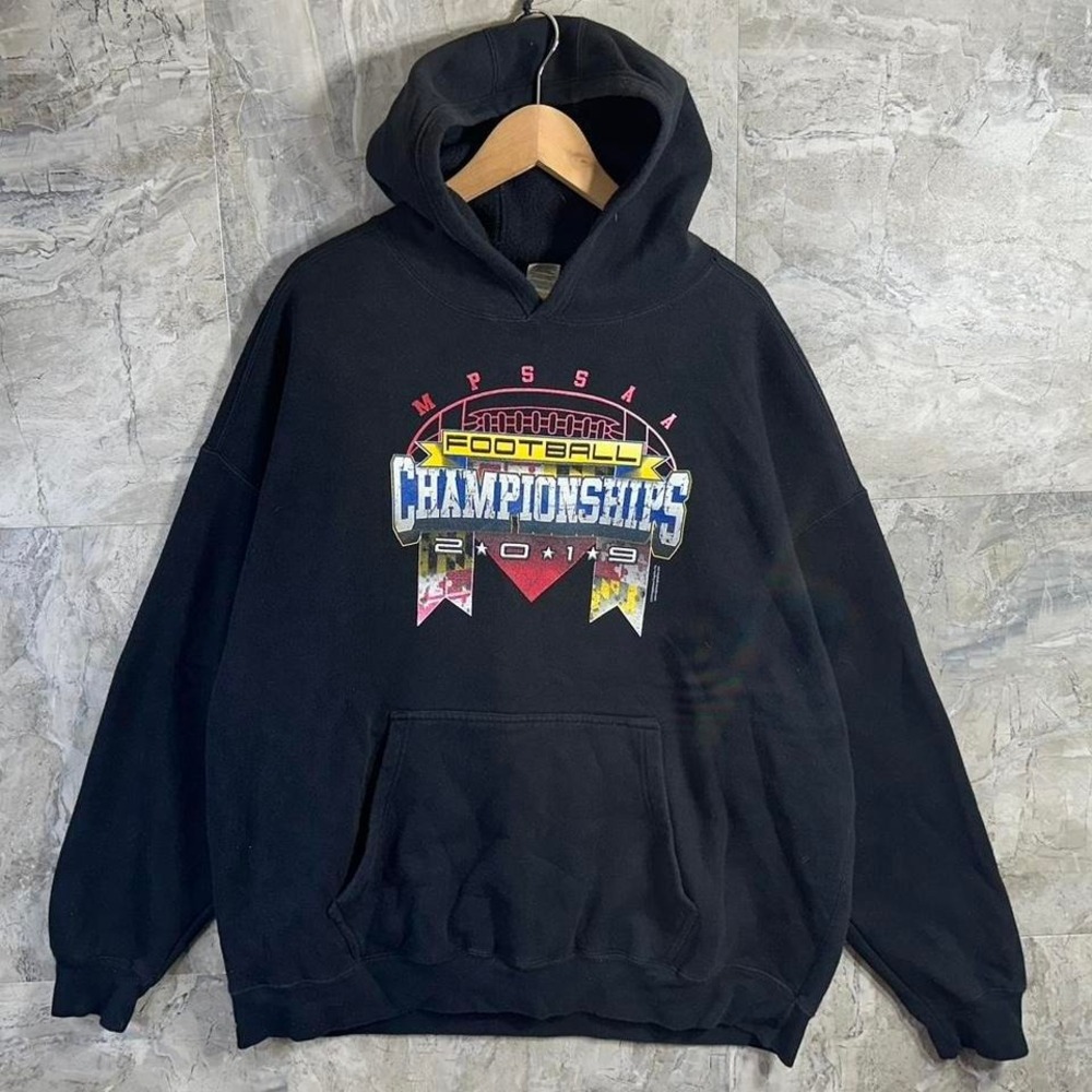 2019 Maryland Football Championships black hoodie Men's Size 3XL #college
